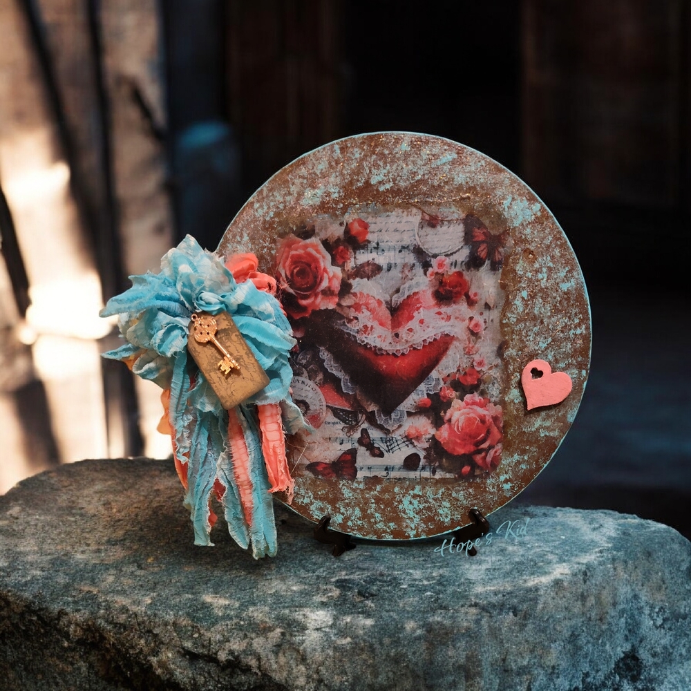 Rustic Heart "Faux" Plate